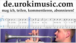 Trompetenunterricht Jingle Bells Noten Lernen umb995 [upl. by Euqirne]