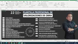 TUTORIAL DE PLANTILLA DE VALORIZACIONES DE OBRA 2023 [upl. by Oivlis277]