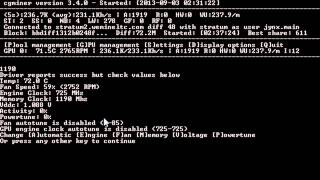 Cgminer Scrypt Mining Tuning Overclocking GPU Raise Hashrate Tutorial Litecoin Feathercoin etc [upl. by Karolina]