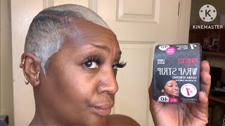 HOW I MOLD DOWN MY 4C NATURAL TWA  NO RELAXER viral 4c hair alopecia twa [upl. by Blaire]