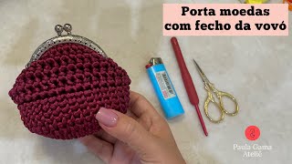 Porta Moedas em Crochê com fecho da vovó [upl. by Putnem]