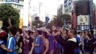 2010625 サッカーW杯 日本－デンマーク戦後 渋谷スクランブル交差点 2 [upl. by Vyse]