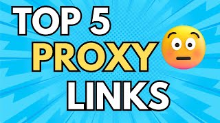 5 Best PROXIES For School 2024  New WORKING Sites For Chroomebook 2024 [upl. by Tanny]