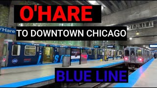 Riding the Chicago Train  From OHare to Downtown Chicago  Blue Line [upl. by Stelle]