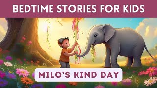 Bedtime Story for Kids in English  Milo’s Kind Day  Fairy Tales  Sleep Stories for Children [upl. by Purington]