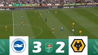 Brighton vs Wolves 32  EFL Carabao Cup 202425  Match Highlights [upl. by Arlene345]