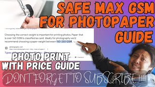 ANO BA ANG SAFE MAX GSM FOR PHOTO PRINT AT SA ATING EPSON PRINTERS   WITH PRICE GUIDE [upl. by Koetke598]