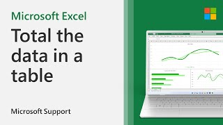 Add a Total Row to your Excel table  Microsoft [upl. by Alac453]