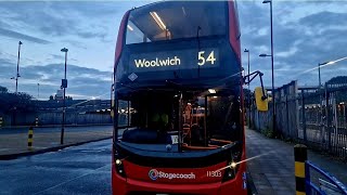 54 BUS FROM ELMERS END TO WOOLWICH [upl. by Mcmaster]