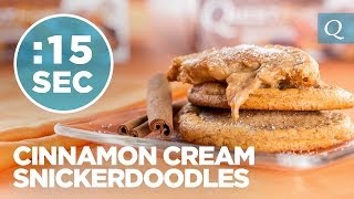 Cinnamon Cream Snickerdoodles  15SecondRecipe [upl. by Ecirahc]