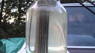 Homemade HHO generator flat electrodes large jar [upl. by Ahsinet615]