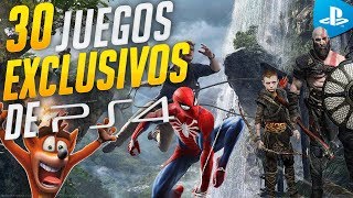 Los 30 mejores juegos exclusivos de ps4 2018 [upl. by Ardiekal]