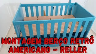 Montagem do Berço Retrô Americano Theo  RELLER American Retro Cradle Assembly  RELLER [upl. by Smith]