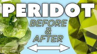 Peridot Raw Gemstone Before and After [upl. by Eirlav]