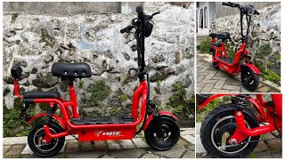 Review skuter listrik Exotic ET BH 320 mini harga cuma 3 jutaan [upl. by Antonino]