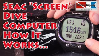 202 Seac Screen Dive Computer How to use its basic functions [upl. by Eneladgam]