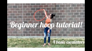 beginner hula hoop tutorial 4 basic escalators [upl. by Hofstetter]