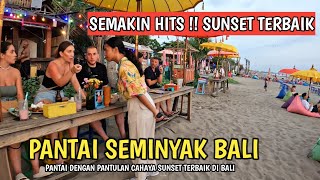 PANTAI TERBAIK DI BALI  SITUASI PANTAI SEMINYAK BALI [upl. by Ajan]