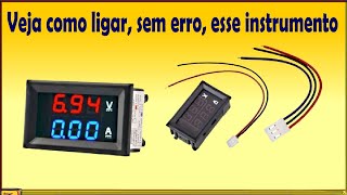 Como ligar o mini Voltímetro Amperímetro digital [upl. by Cinda359]