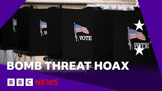 US election Fake bomb threats in swing states linked to Russian source  BBC News [upl. by Geilich]