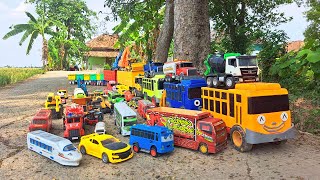 Mobil Truk Tronton Panjang Bongkar Mobil Mobilan Truk Pasir Mobil Balap Truk Oleng [upl. by Willcox]