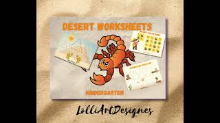 Desert Worksheets for Kindergarten Desert Activity pages for Toddlers pre schooling learning videos [upl. by Sirmons466]