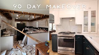 DIY EXTREME HOME MAKEOVER 90 Day Transformation  Kitchen Living Room Dining Room Bathroom [upl. by Airemaj]