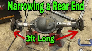 Narrowing a REAR END WELDER UP PT2 [upl. by Caines]