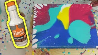 Easy simple to follow Floetrol recipe  BONUS ACRYLIC PAINT POUR [upl. by Nester]