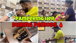 Pampering My GIRLFRIEND In PERIODS ❤️🩸Caring Boyfriend😍 periods caring couplevlog rajatswati [upl. by Atews]