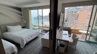 Monaco 🇲🇨 Larvotto Le Méridien Beach Plaza  Suite Horizon  room 1010  video room tour [upl. by Aehc]