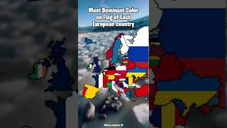 Most Dominant Color on Flag of Each European country [upl. by Eirok]