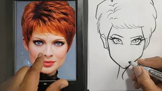 The Basics of Drawing a Caricature of a Female Face [upl. by Hoye]