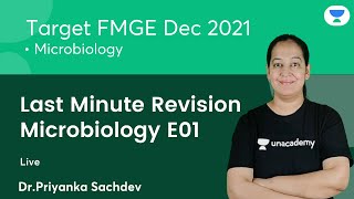 Last Minute Revision  Microbiology E01  Target FMGE21  Lets crack NEET PG  Dr Priyanka Sachdev [upl. by Millwater846]