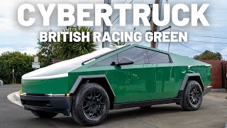 British Racing Green CYBERTRUCK  STEK DYNOgreen PPF [upl. by Gemmell]