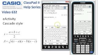 ClassPad Help 632  Cascade Style eActivity [upl. by Medea]