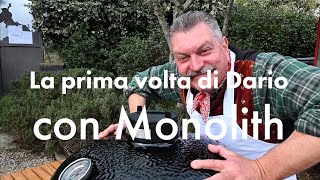 La quotprima voltaquot di Dario Cecchini con il kamado barbecue Monolith [upl. by Sarat]