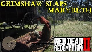 Red Dead Redemption 2  Miss Grimshaw slaps Marybeth Savagely in the Face [upl. by Kurth]