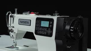 NISEN A6 Single Needle Lockstitch Sewing Machine with Step Motor [upl. by Lerraf]