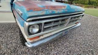 1971 Ford F100 Sport Custom WalkAround Video [upl. by Nyahs]