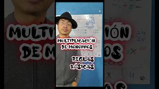 MULTIPLICACIÓN DE MONOMIOS REGLAS BÁSICAS monomios polinomios algebra [upl. by Ellehcit]