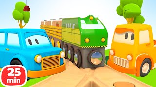 Os carros inteligentes brincam com o trem Animação infantil Compilação de desenhos animados [upl. by Magdalene478]