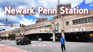 【4K】𝐖𝐀𝐋𝐊 🇺🇸 Newark Penn Station in Newark NJ [upl. by Radu]