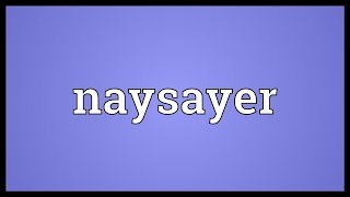 Naysayer Meaning [upl. by Erodisi]