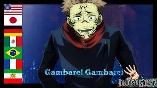 Sukuna Saying Gambare Gambare In 7 Different Languages  JUJUTSU KAISEN『呪術廻戦』 [upl. by Anyrtak]