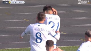 Edon Zhegrova Goal Lithuania vs Kosovo 12 Goals and Extended Highlights [upl. by Anelrats]