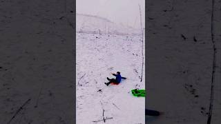 Kids are sliding on snow  Beautiful scenery snowplay kidsplaying beautifulplace [upl. by Alves]