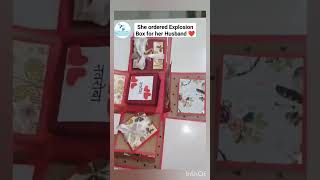 2 layer Explosion Box 🎁giftideas explore explosionbox viral shortsviral couple [upl. by Gierc]