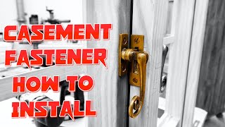 How to Install a Traditional Casement Window Fastener [upl. by Airetnahs]