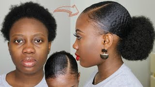 4C Natural Hair Doesnt Slick Down LOOK AT WHAT SHE DID Slick down Short 4C Natural Hair Tutorial [upl. by Leiva]